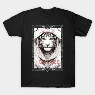 Tiger Animal Wild Nature Illustration Line Epic Illustration Line Art T-Shirt
